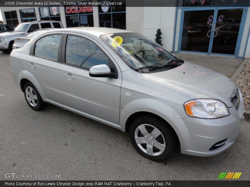 Cosmic Silver Metallic / Charcoal 2008 Chevrolet Aveo LS Sedan