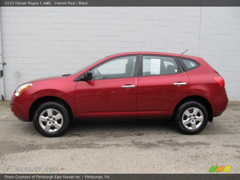 Venom Red / Black 2010 Nissan Rogue S AWD