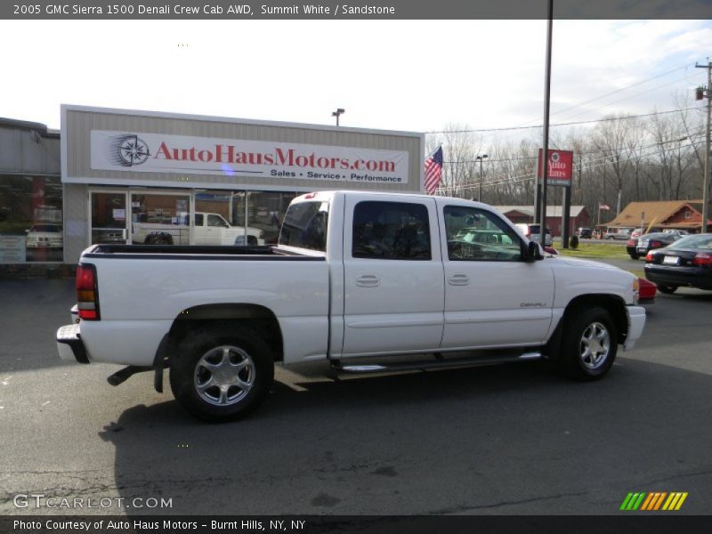 Summit White / Sandstone 2005 GMC Sierra 1500 Denali Crew Cab AWD