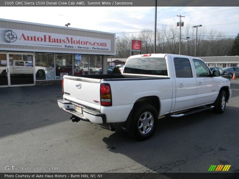 Summit White / Sandstone 2005 GMC Sierra 1500 Denali Crew Cab AWD
