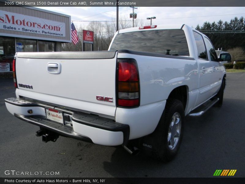 Summit White / Sandstone 2005 GMC Sierra 1500 Denali Crew Cab AWD