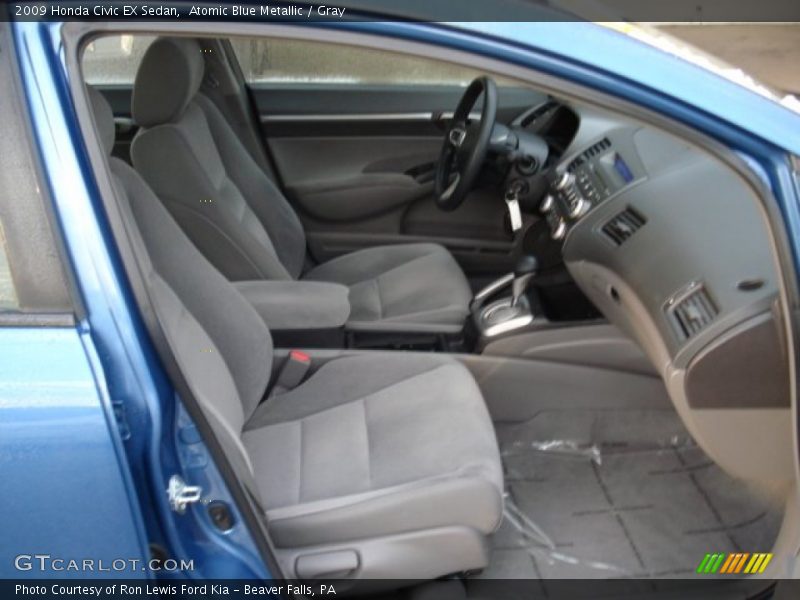 Atomic Blue Metallic / Gray 2009 Honda Civic EX Sedan