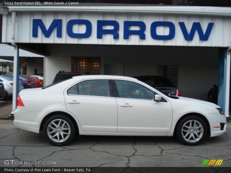 White Suede / Camel 2012 Ford Fusion SEL