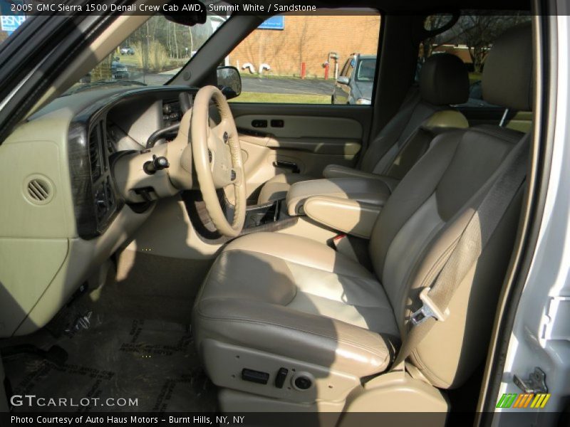 Summit White / Sandstone 2005 GMC Sierra 1500 Denali Crew Cab AWD
