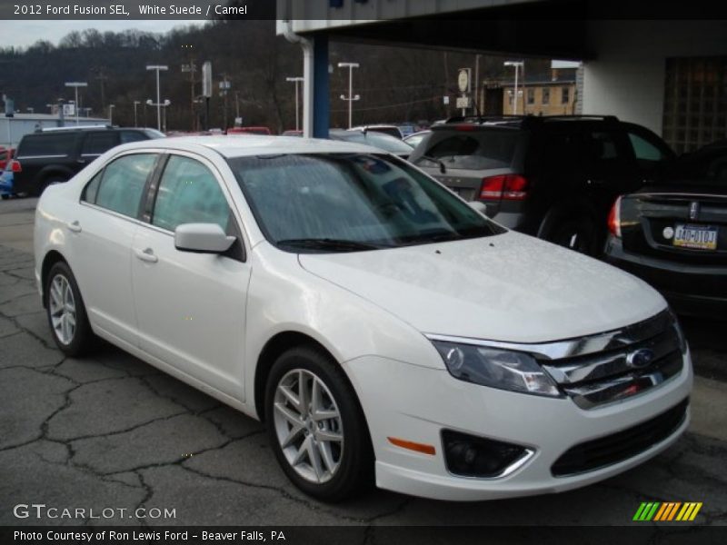 White Suede / Camel 2012 Ford Fusion SEL