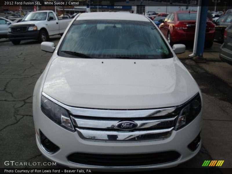 White Suede / Camel 2012 Ford Fusion SEL