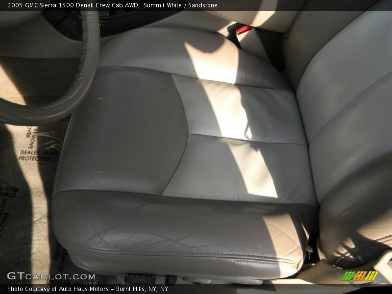 Summit White / Sandstone 2005 GMC Sierra 1500 Denali Crew Cab AWD