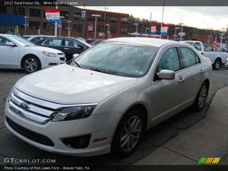 White Suede / Camel 2012 Ford Fusion SEL