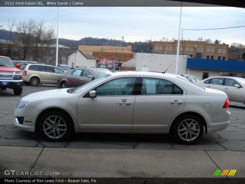 White Suede / Camel 2012 Ford Fusion SEL