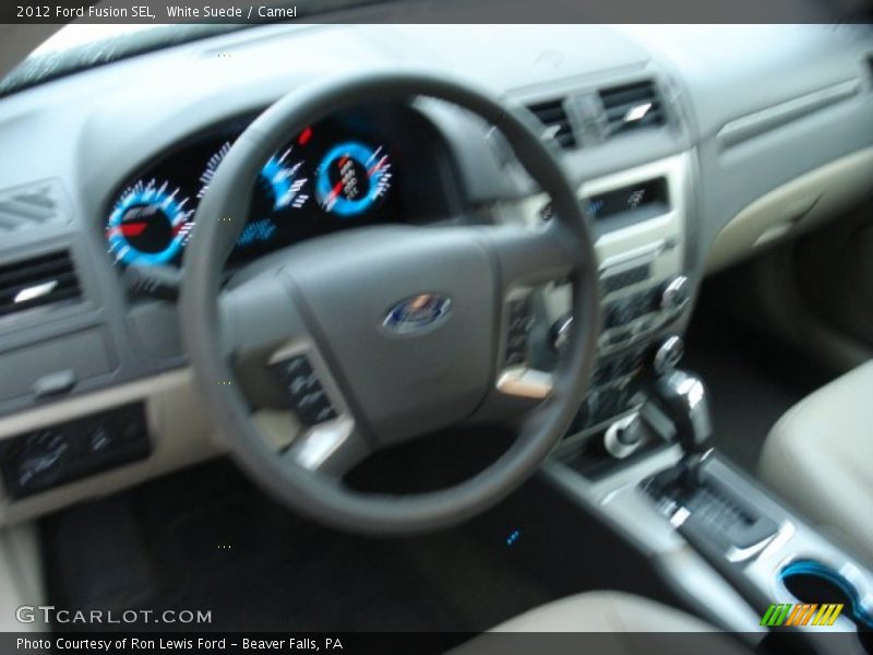 White Suede / Camel 2012 Ford Fusion SEL