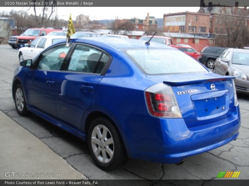 Blue Metallic / Beige 2010 Nissan Sentra 2.0 SR