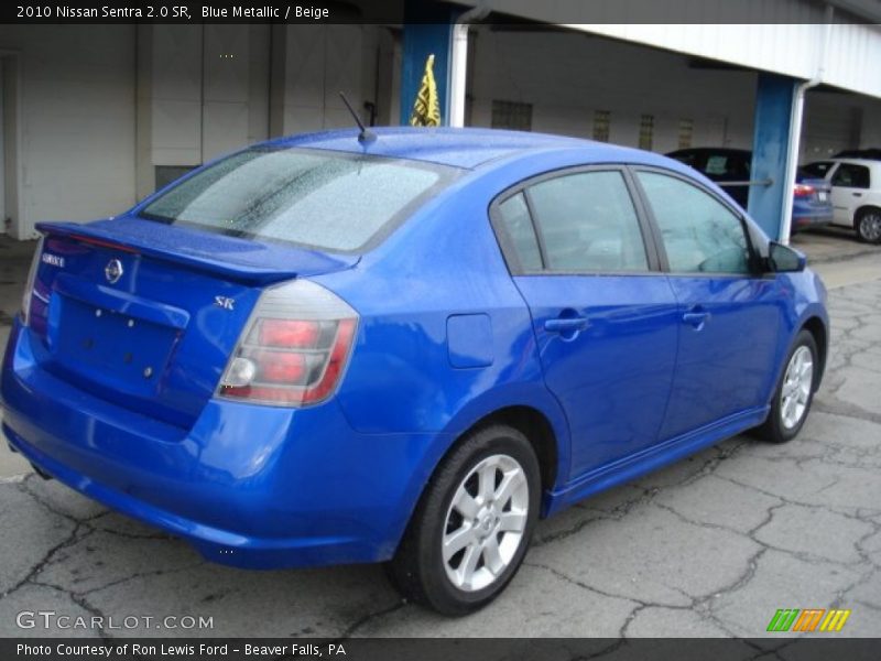 Blue Metallic / Beige 2010 Nissan Sentra 2.0 SR