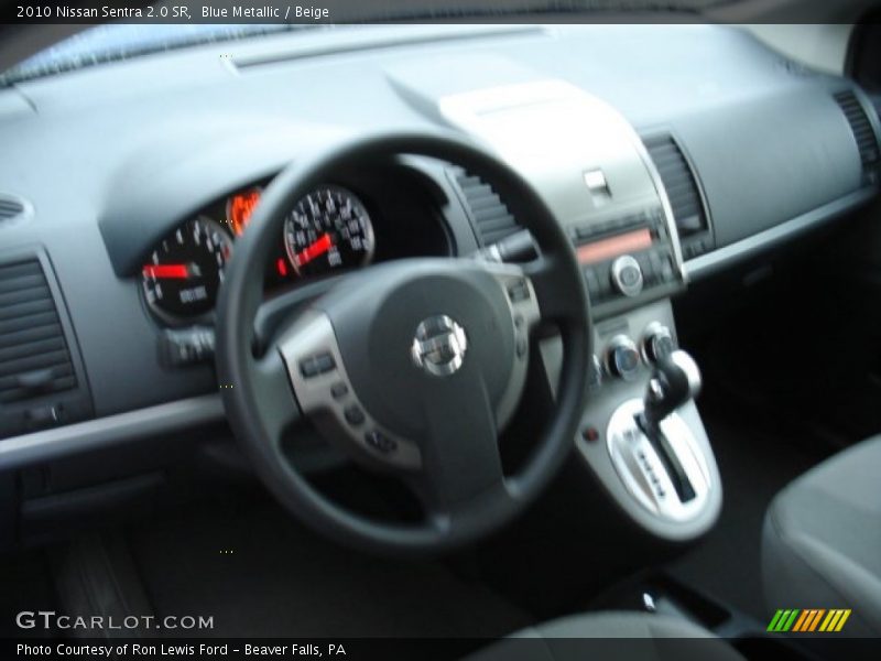 Blue Metallic / Beige 2010 Nissan Sentra 2.0 SR