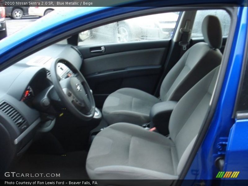 Blue Metallic / Beige 2010 Nissan Sentra 2.0 SR