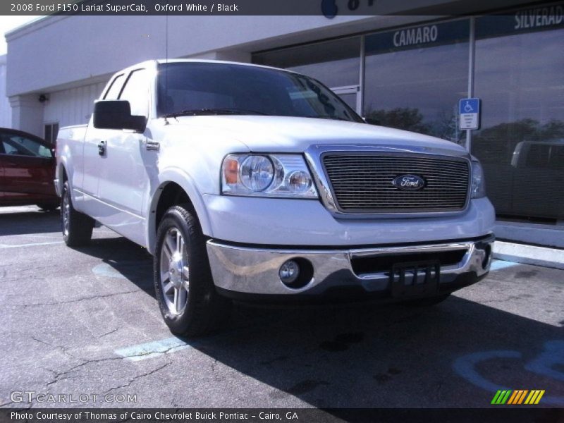 Oxford White / Black 2008 Ford F150 Lariat SuperCab