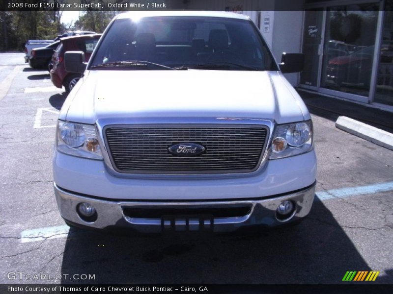 Oxford White / Black 2008 Ford F150 Lariat SuperCab