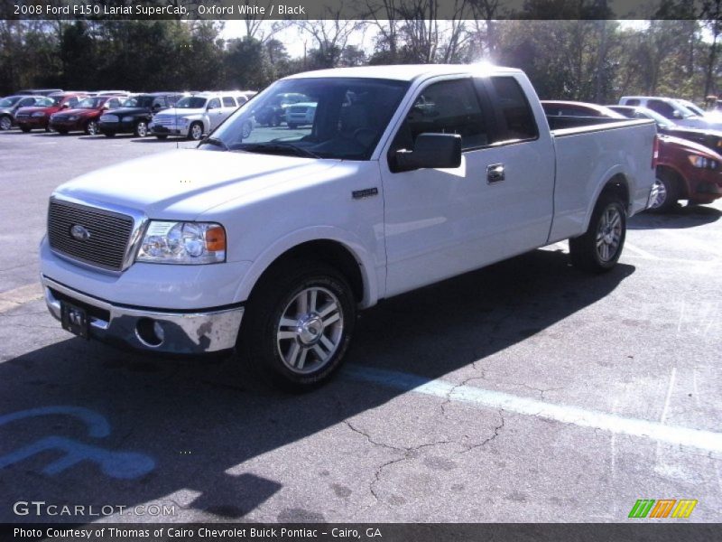 Oxford White / Black 2008 Ford F150 Lariat SuperCab