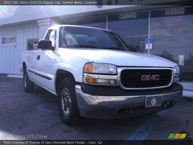 Summit White / Graphite 2002 GMC Sierra 1500 SLE Regular Cab