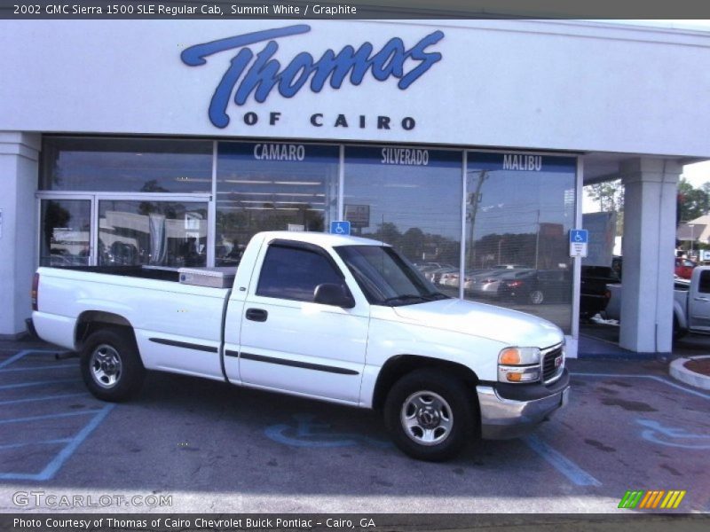 Summit White / Graphite 2002 GMC Sierra 1500 SLE Regular Cab