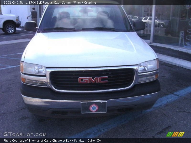 Summit White / Graphite 2002 GMC Sierra 1500 SLE Regular Cab
