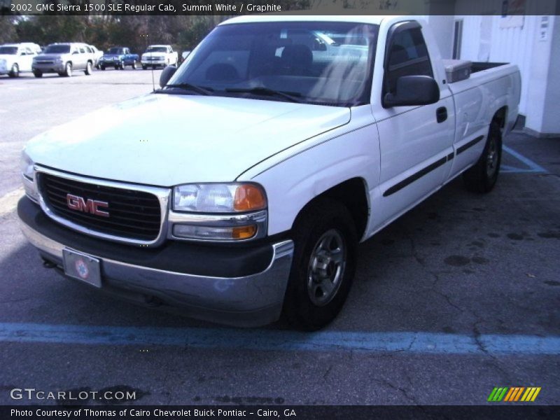 Summit White / Graphite 2002 GMC Sierra 1500 SLE Regular Cab