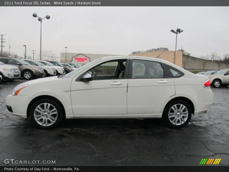 White Suede / Medium Stone 2011 Ford Focus SEL Sedan