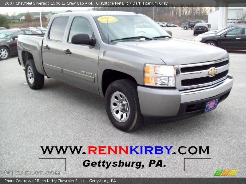 Graystone Metallic / Dark Titanium Gray 2007 Chevrolet Silverado 1500 LS Crew Cab 4x4