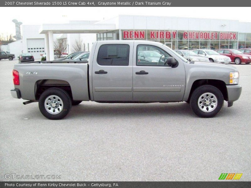 Graystone Metallic / Dark Titanium Gray 2007 Chevrolet Silverado 1500 LS Crew Cab 4x4