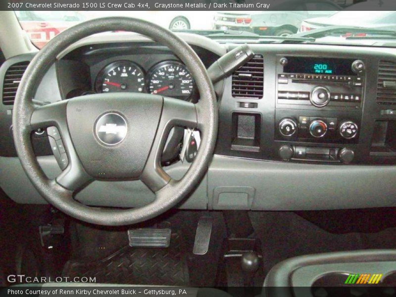 Graystone Metallic / Dark Titanium Gray 2007 Chevrolet Silverado 1500 LS Crew Cab 4x4