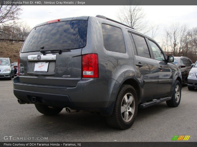 Nimbus Gray Metallic / Beige 2009 Honda Pilot EX 4WD
