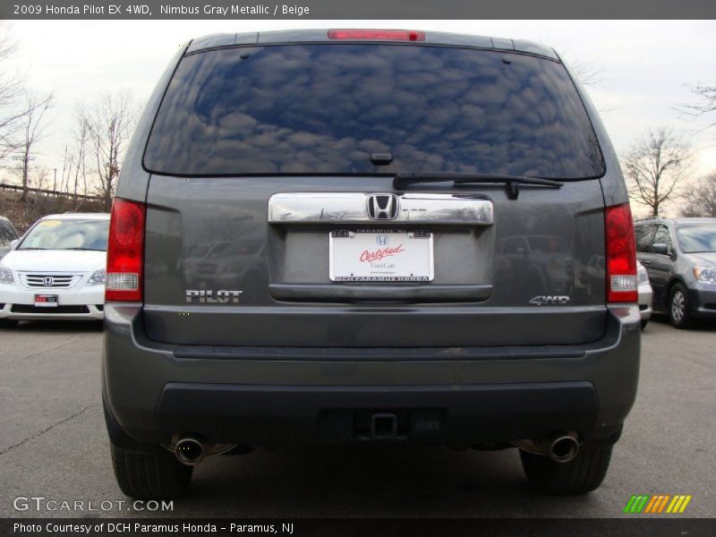 Nimbus Gray Metallic / Beige 2009 Honda Pilot EX 4WD