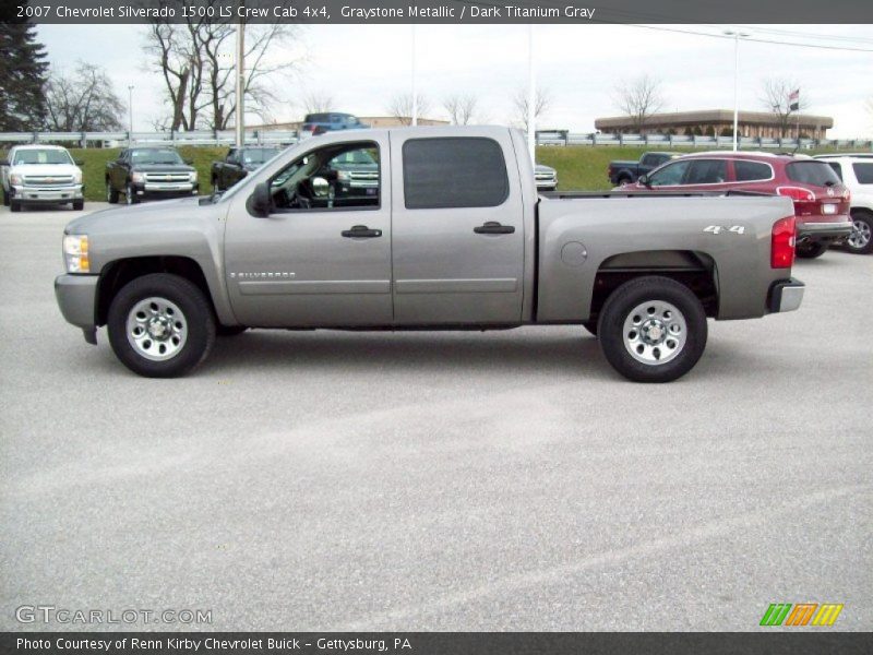 Graystone Metallic / Dark Titanium Gray 2007 Chevrolet Silverado 1500 LS Crew Cab 4x4