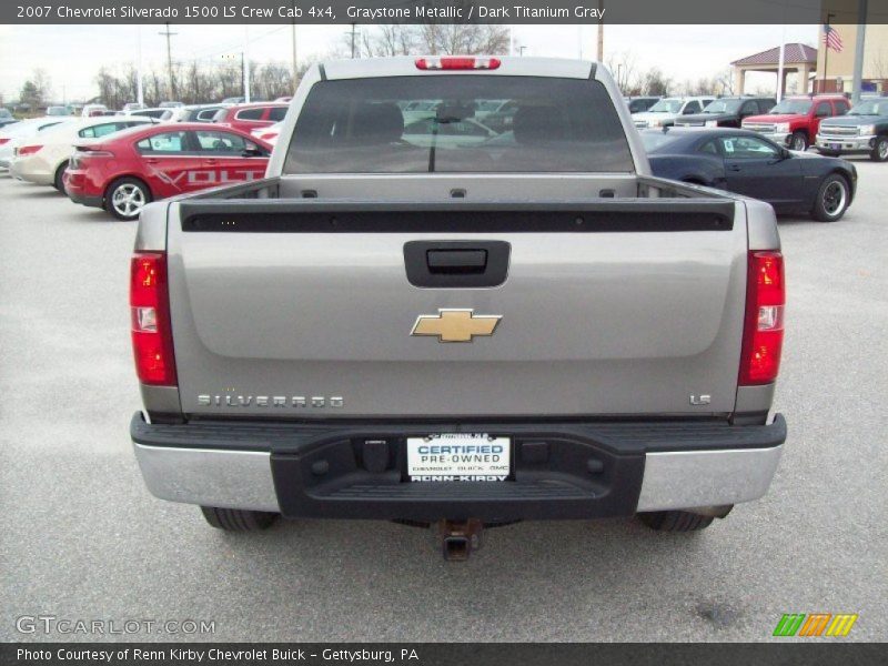 Graystone Metallic / Dark Titanium Gray 2007 Chevrolet Silverado 1500 LS Crew Cab 4x4
