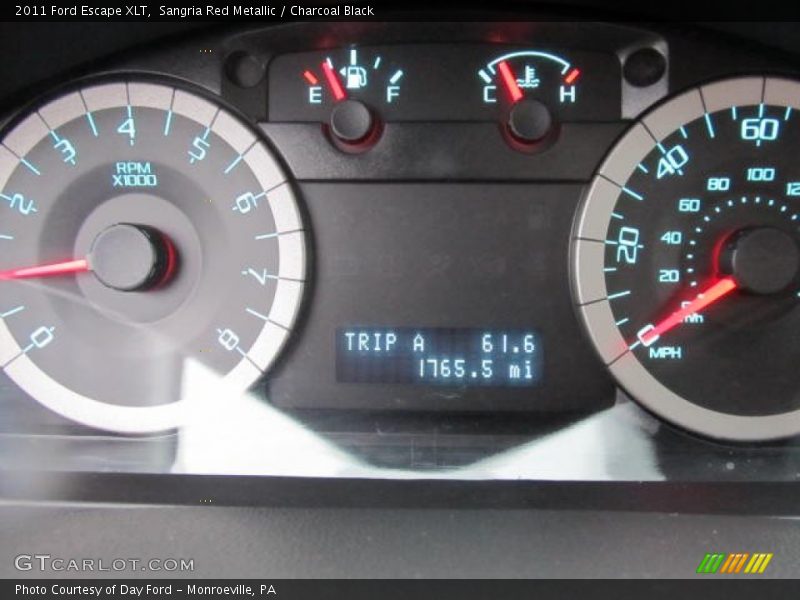 Sangria Red Metallic / Charcoal Black 2011 Ford Escape XLT