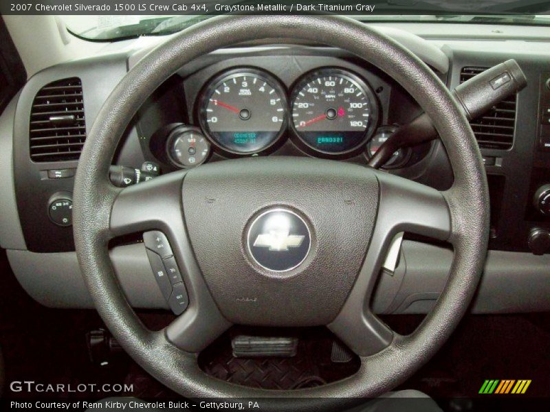 Graystone Metallic / Dark Titanium Gray 2007 Chevrolet Silverado 1500 LS Crew Cab 4x4