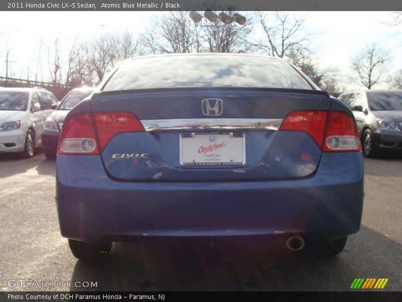 Atomic Blue Metallic / Black 2011 Honda Civic LX-S Sedan