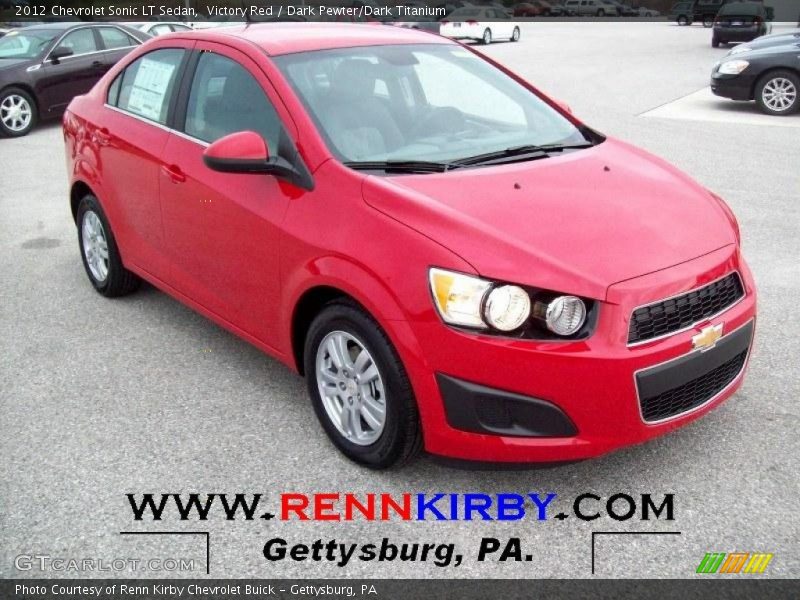 Victory Red / Dark Pewter/Dark Titanium 2012 Chevrolet Sonic LT Sedan