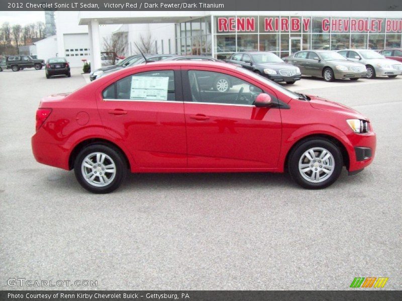 Victory Red / Dark Pewter/Dark Titanium 2012 Chevrolet Sonic LT Sedan