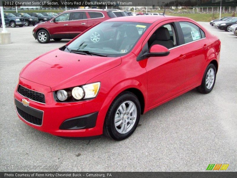 Victory Red / Dark Pewter/Dark Titanium 2012 Chevrolet Sonic LT Sedan