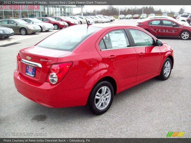 Victory Red / Dark Pewter/Dark Titanium 2012 Chevrolet Sonic LT Sedan