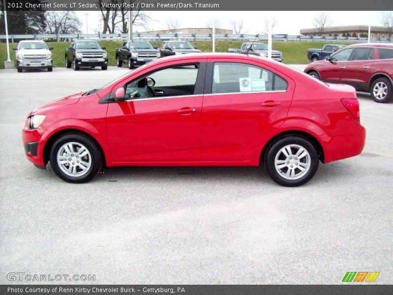 Victory Red / Dark Pewter/Dark Titanium 2012 Chevrolet Sonic LT Sedan