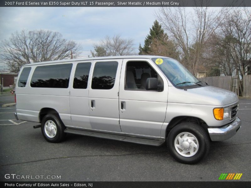 Silver Metallic / Medium Flint Grey 2007 Ford E Series Van E350 Super Duty XLT 15 Passenger