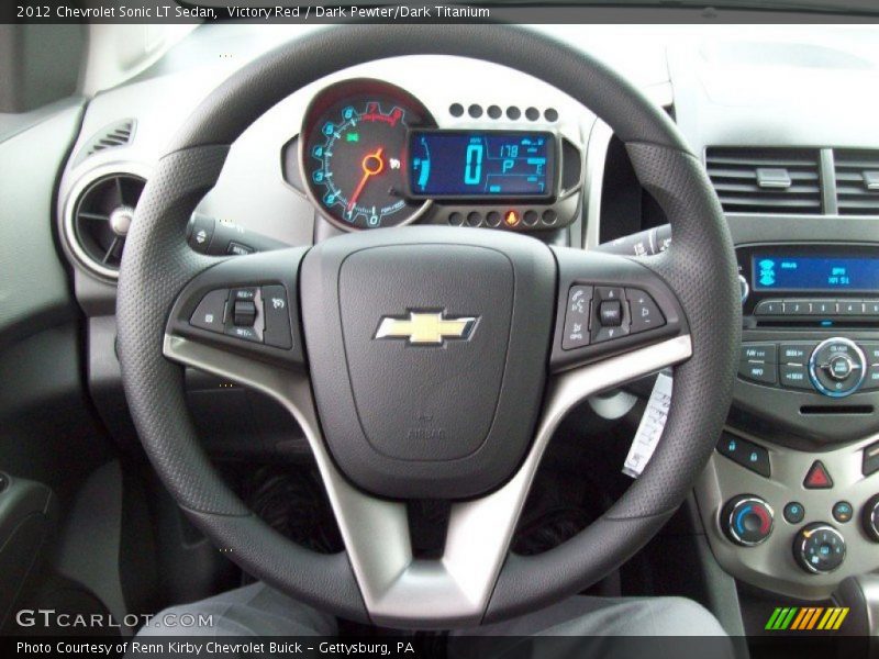 Victory Red / Dark Pewter/Dark Titanium 2012 Chevrolet Sonic LT Sedan