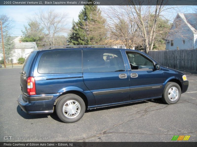 Black Sapphire Metallic / Medium Gray 2003 Chevrolet Venture LS