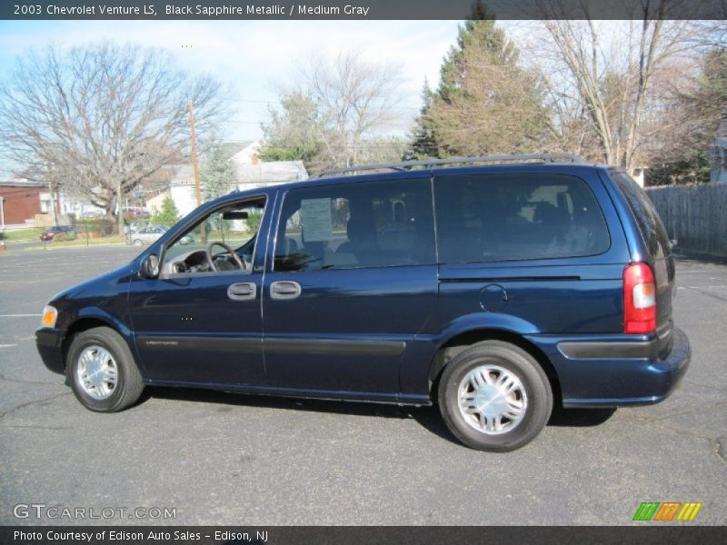 Black Sapphire Metallic / Medium Gray 2003 Chevrolet Venture LS