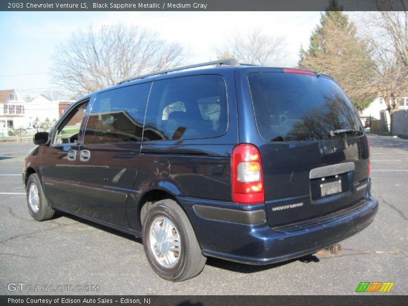 Black Sapphire Metallic / Medium Gray 2003 Chevrolet Venture LS