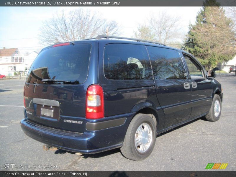 Black Sapphire Metallic / Medium Gray 2003 Chevrolet Venture LS
