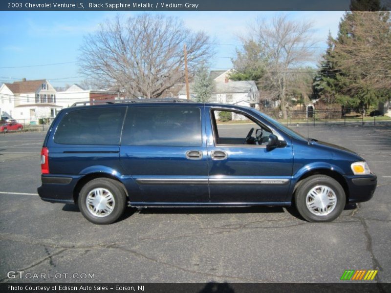 Black Sapphire Metallic / Medium Gray 2003 Chevrolet Venture LS