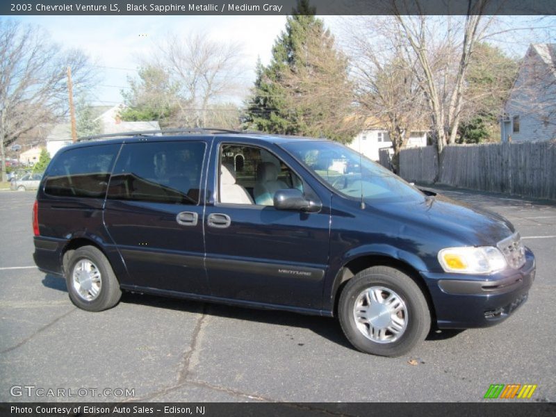 Black Sapphire Metallic / Medium Gray 2003 Chevrolet Venture LS