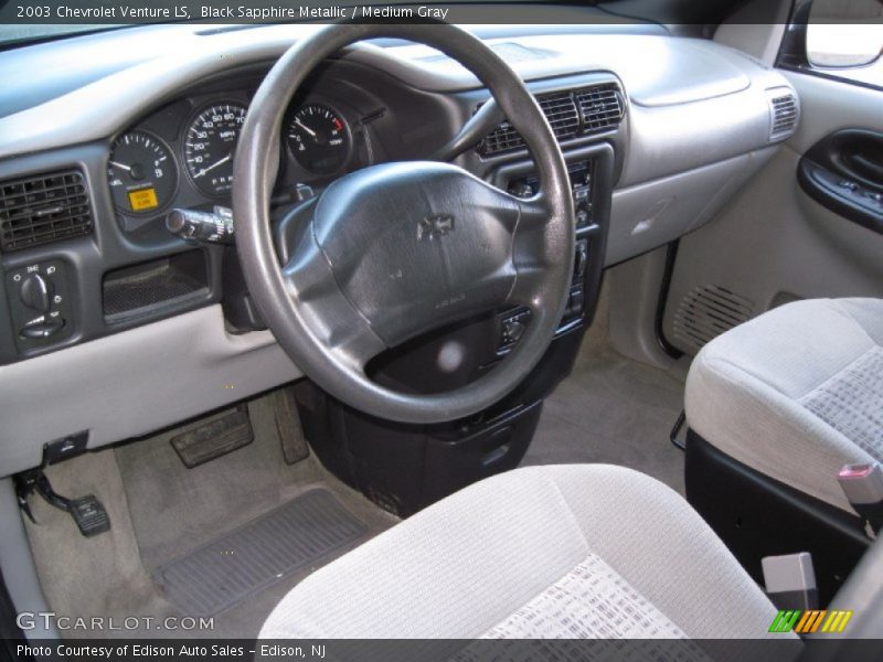 Black Sapphire Metallic / Medium Gray 2003 Chevrolet Venture LS